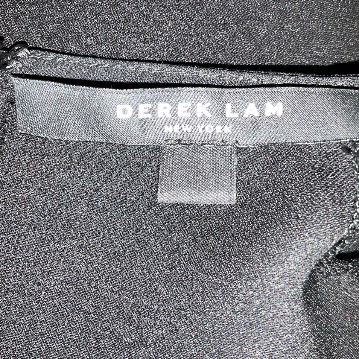 Derek Lam Black Tie Back Long Sleeved Silk Mini Dress with Slits