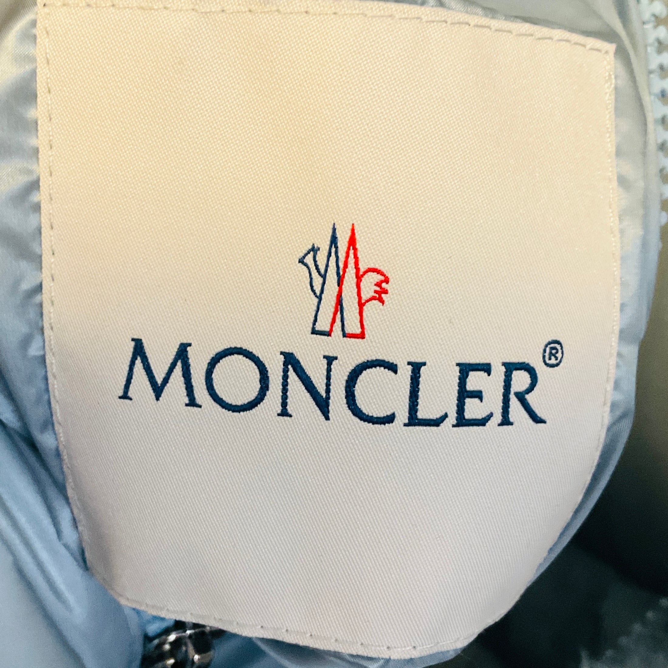 Moncler Light Blue Archard Reversible Faux Fur and Nylon Vest