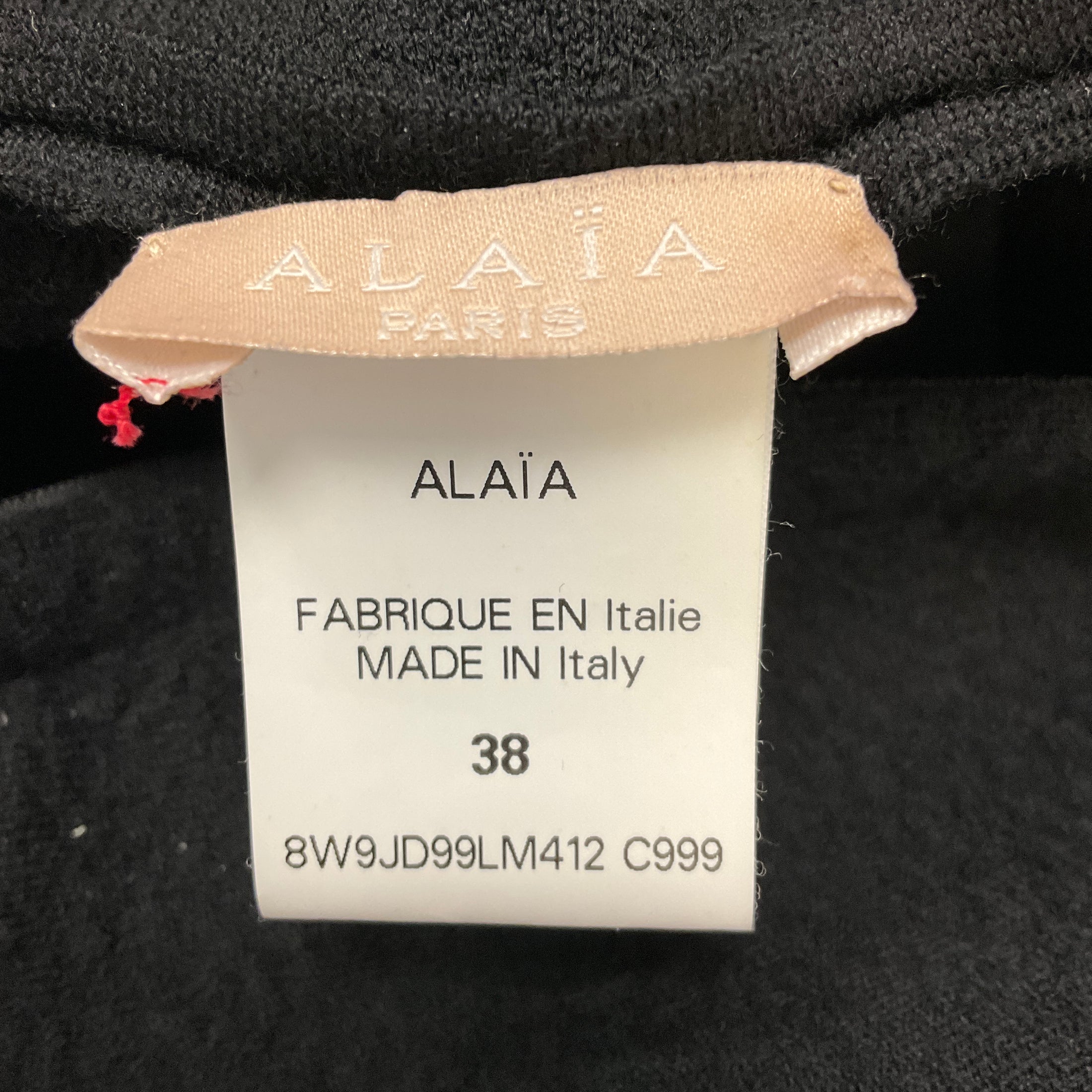 Alaia Black Wool Stretch Knit Maxi Skirt