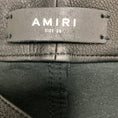 Load image into Gallery viewer, Amiri Black Washed Grey Black Denim Jeans with Black Leather Trim
