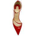 Load image into Gallery viewer, Christian Louboutin Red Patent D'Orsay Pumps

