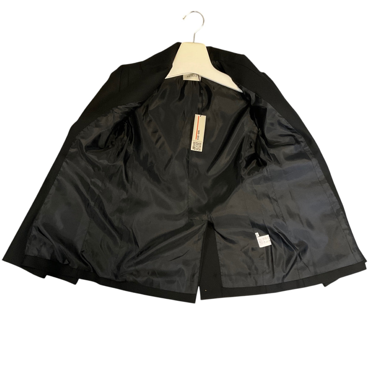 WE-AR4 Deep Black Draped Wool Uptown Blazer