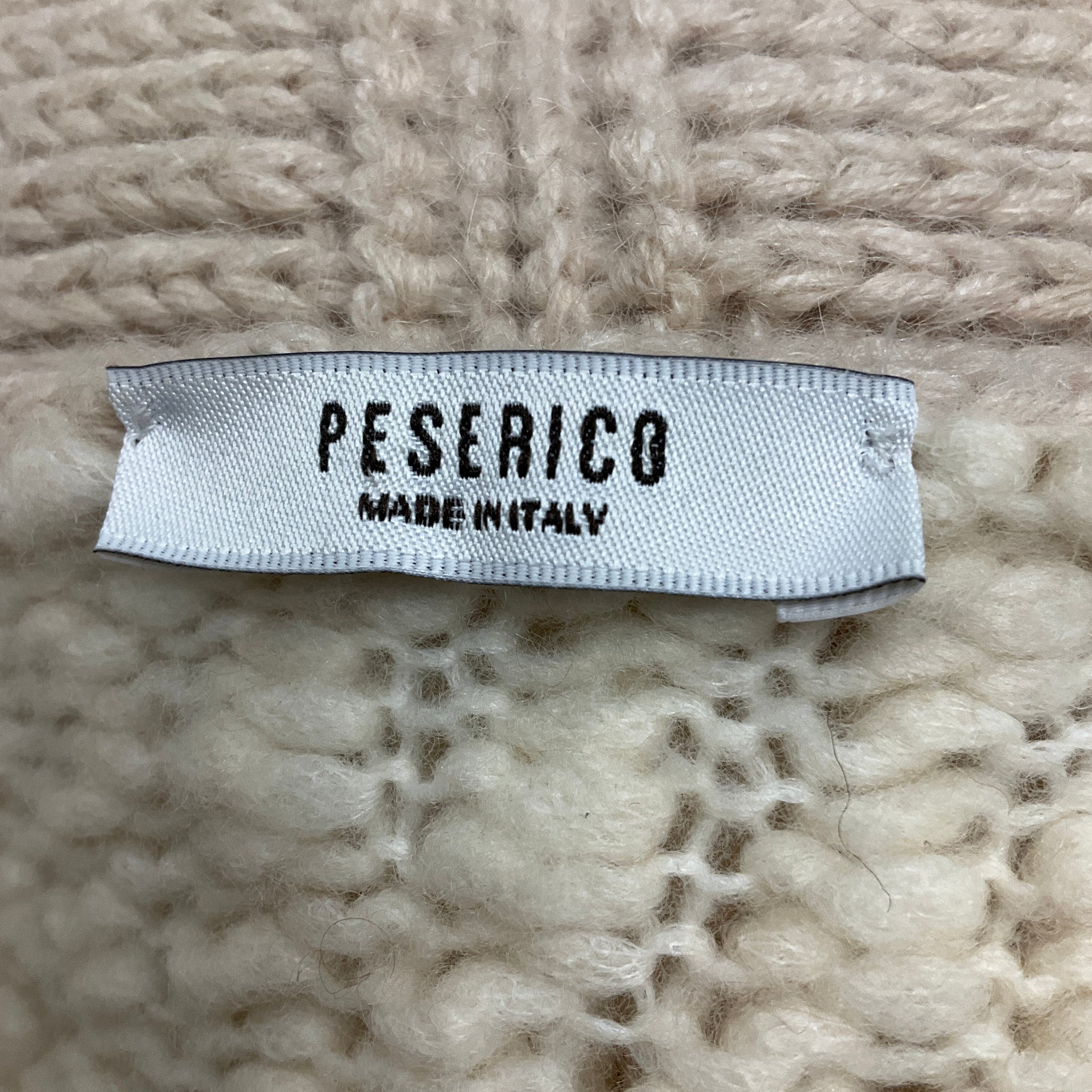 Peserico Beige / Cream Oversized Knit Cardigan Sweater