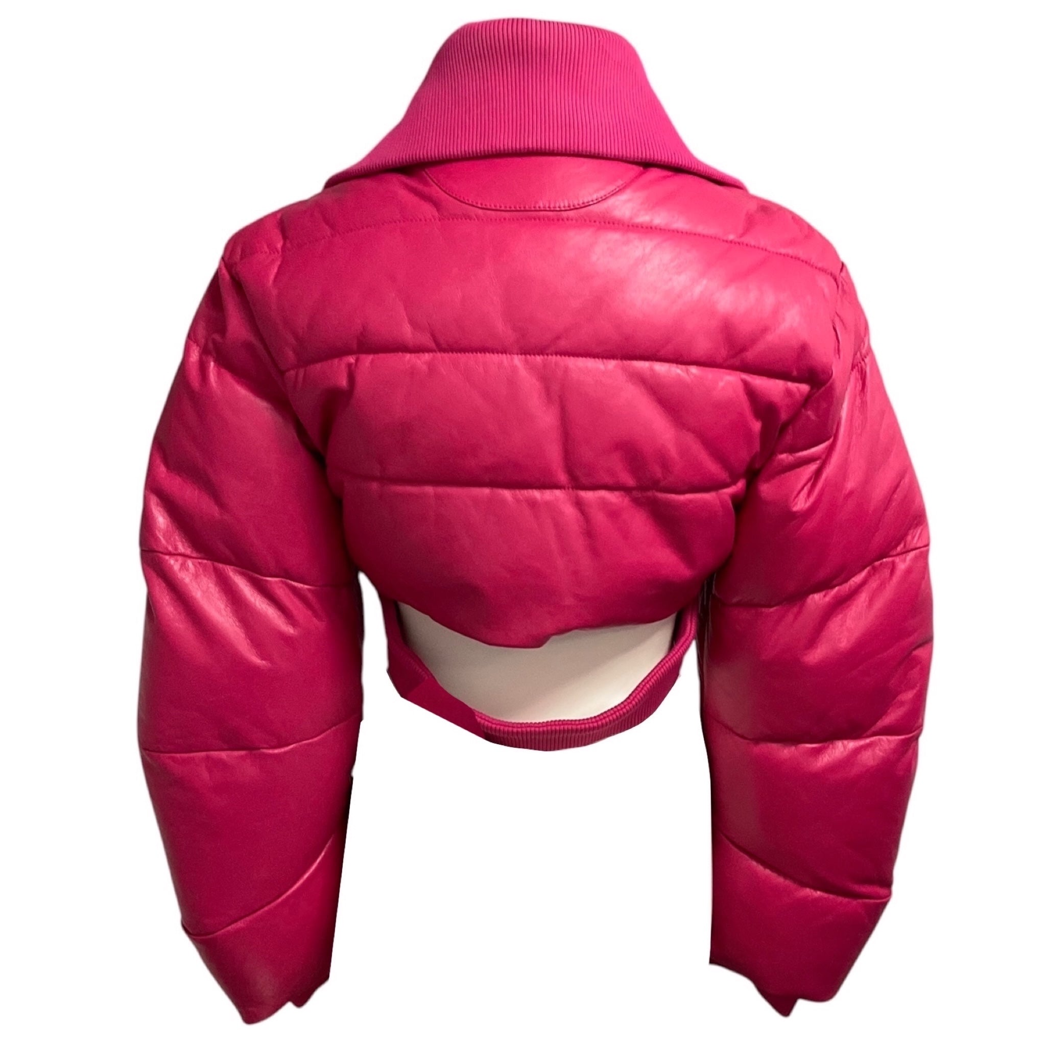 Jacquemus Pink La Montagne La Doudoune Pralù Leather Puffer Jacket