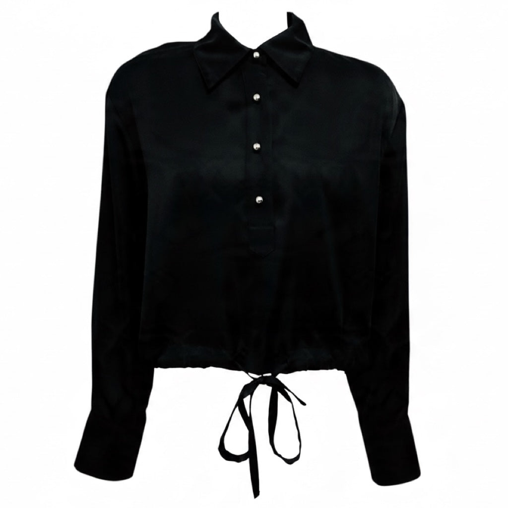 WE-AR4 Black Crawford Blouse with Silver Buttons