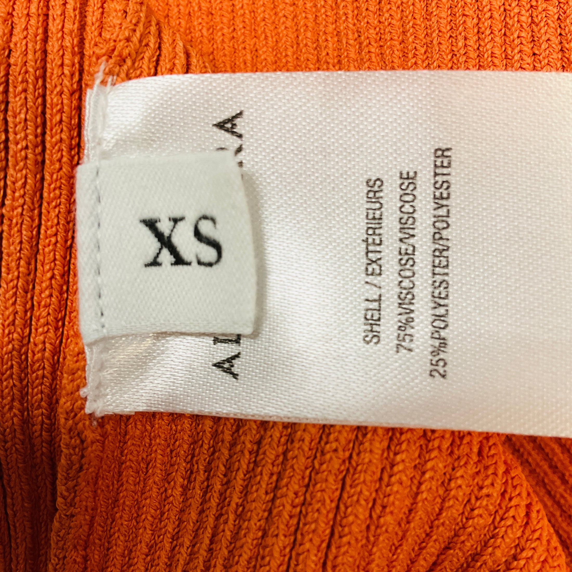 Altuzarra Orange Mareen Ribbed Knit Midi Dress