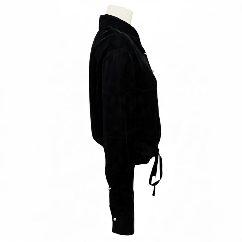 WE-AR4 Black Crawford Blouse with Silver Buttons