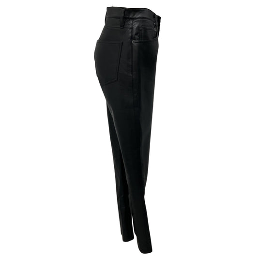 Agolde Black Relaxed Recycled Leather Boot Pants