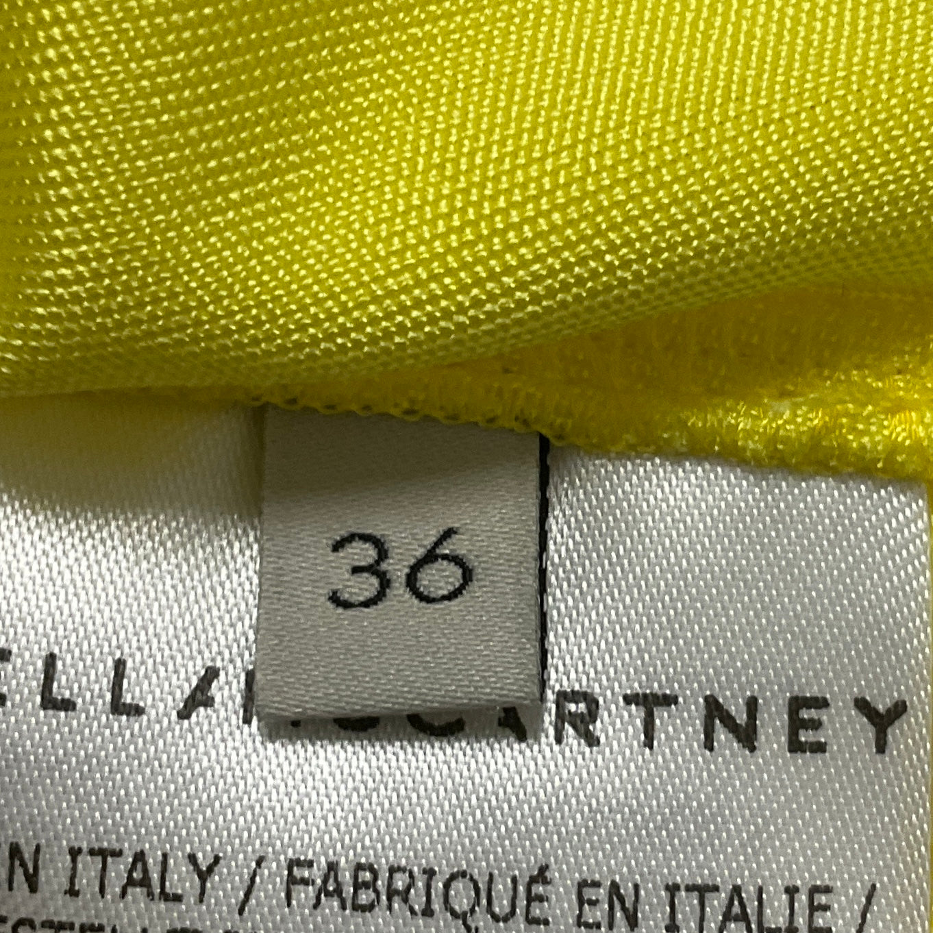Stella McCartney Bright Yellow Fluid Jersey Dress