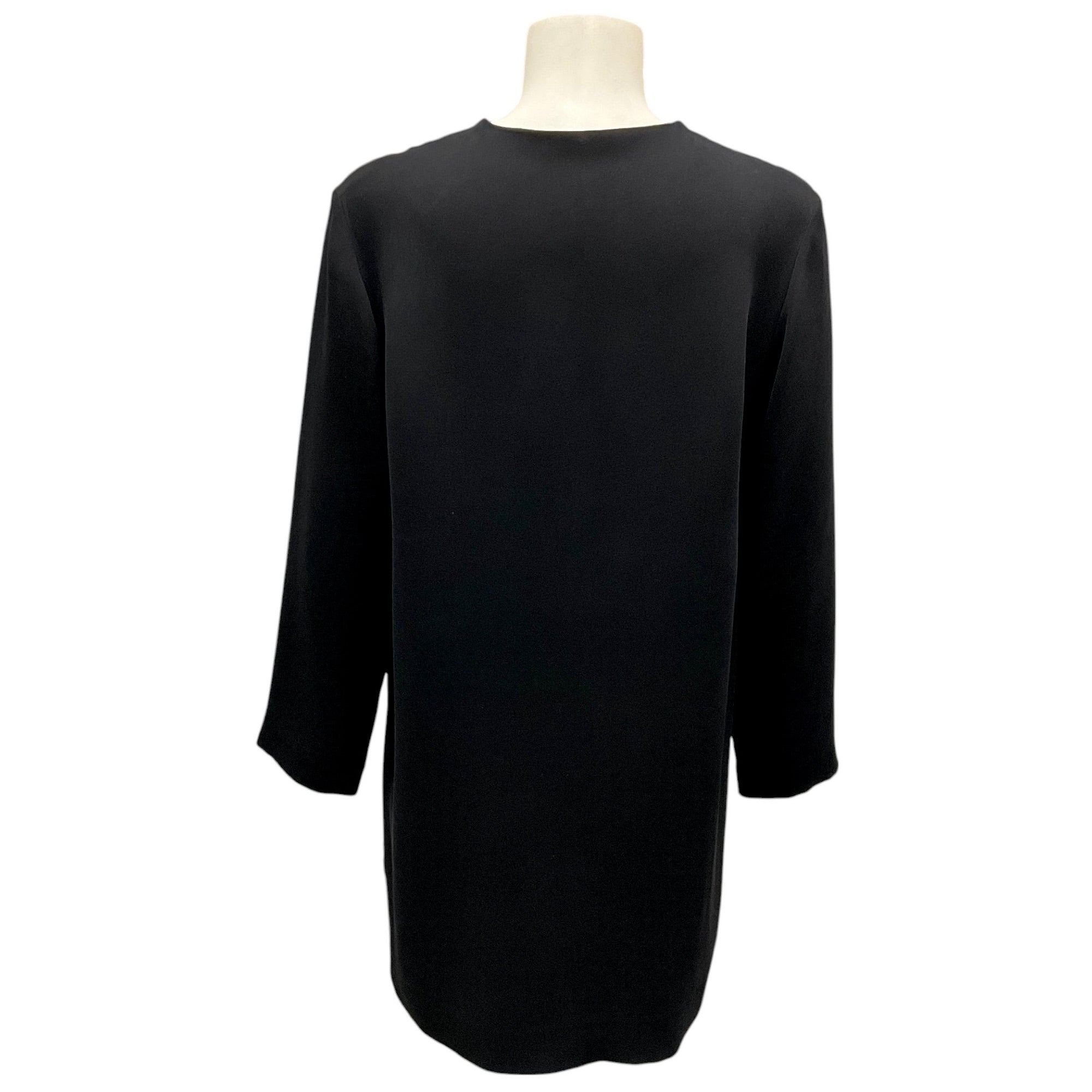 Donna Karan Black Crepe Tunic Top