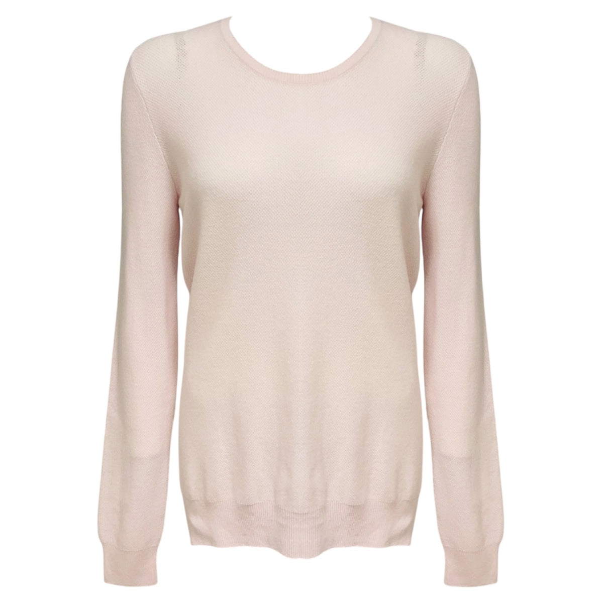 Loro Piana Light Pink Baby Cashmere Long Sleeved Crewneck Sweater