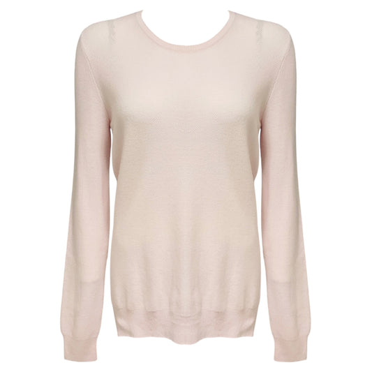 Loro Piana Light Pink Baby Cashmere Long Sleeved Crewneck Sweater