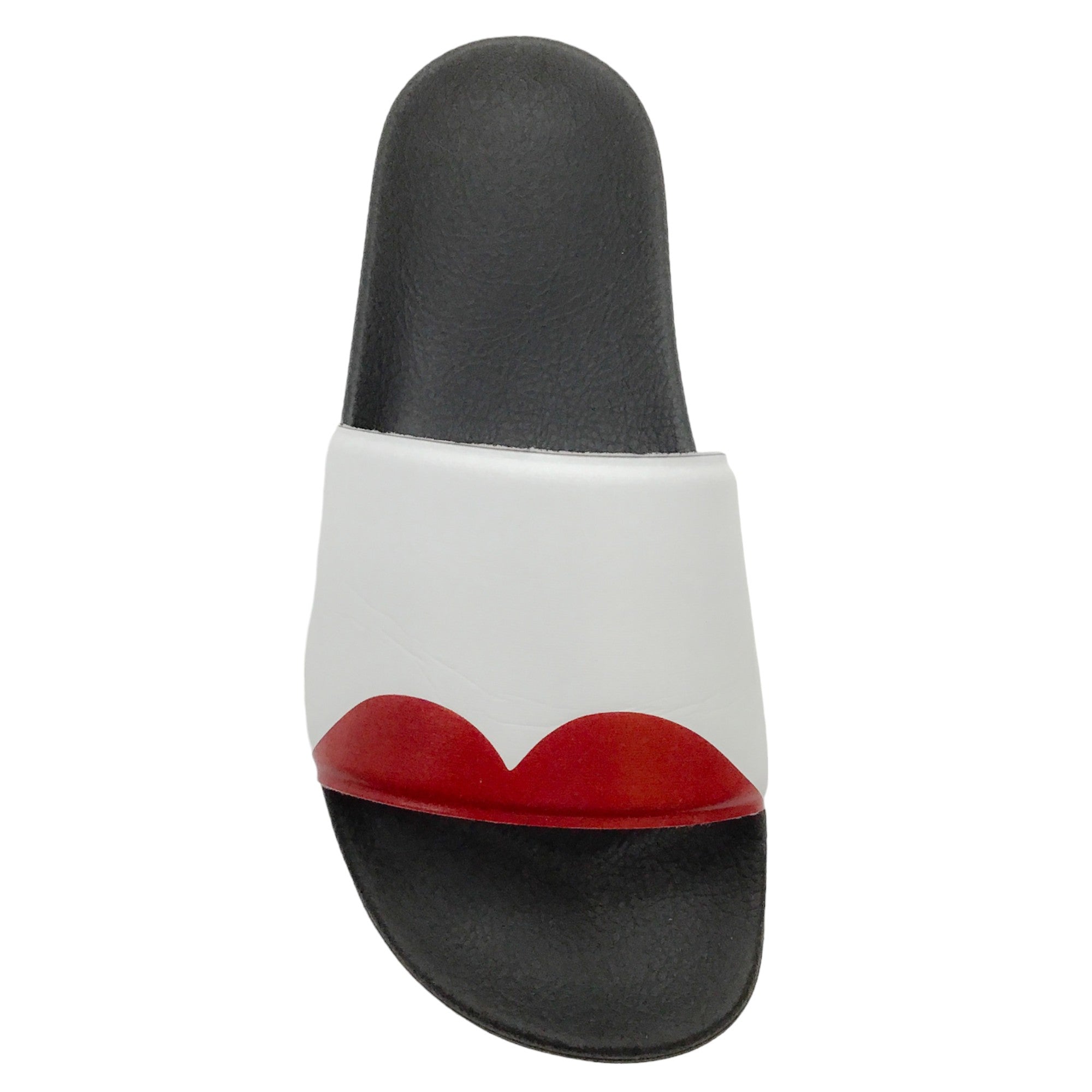 Marni White / Red Lips Slide Sandals