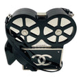 Load image into Gallery viewer, Chanel Black 2016 Plexiglass Crystal Buonasera Film Projector Minaudiere Clutch
