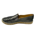 Load image into Gallery viewer, Bottega Veneta Gunmetal Metallic Intrecciato Woven Leather Espadrille Flats
