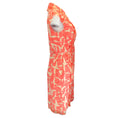 Load image into Gallery viewer, Oscar de la Renta Orange / Beige Printed Silk Midi Dress
