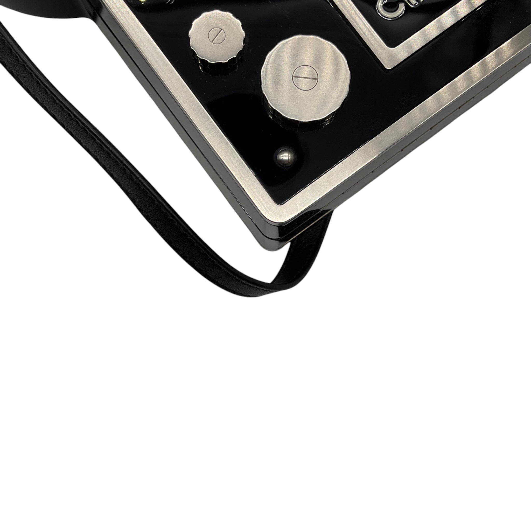 Chanel Black 2016 Plexiglass Crystal Buonasera Film Projector Minaudiere Clutch