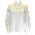 Load image into Gallery viewer, Akris Punto White Long Sleeved Eyelet Cotton Blouse
