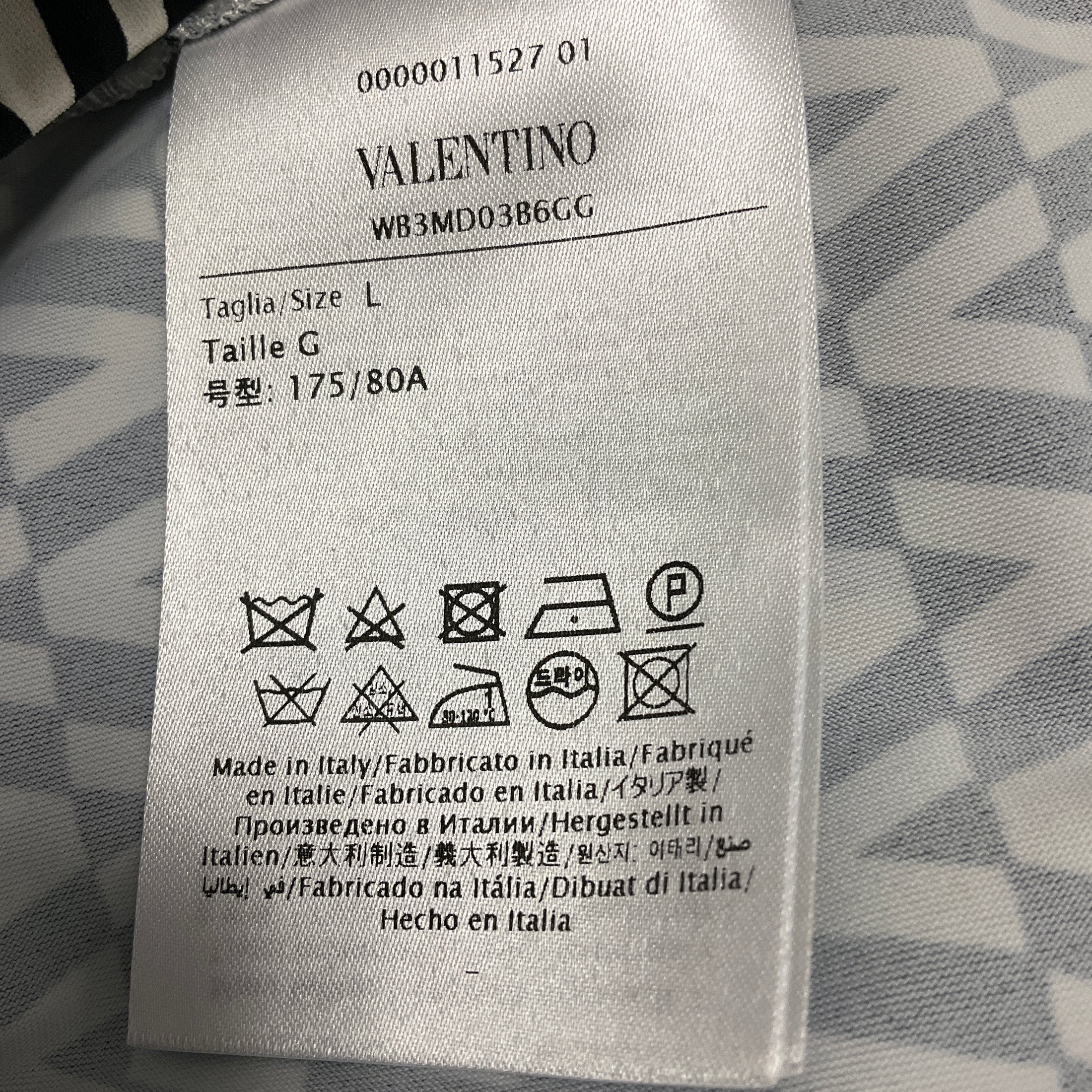 Valentino Black / White All Over Logo Print Leggings