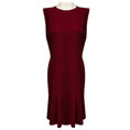 Load image into Gallery viewer, Stella McCartney Burgundy Sleeveless Crepe Midi Dress with Ruffled Hem
