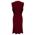 Load image into Gallery viewer, Stella McCartney Burgundy Sleeveless Crepe Midi Dress with Ruffled Hem
