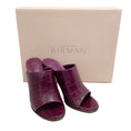 Load image into Gallery viewer, Alexandre Birman Berry Embossed Croc Lavinia Mules

