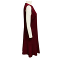 Load image into Gallery viewer, Stella McCartney Burgundy Sleeveless Crepe Midi Dress with Ruffled Hem
