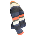 Load image into Gallery viewer, Akris Punto Orange / Ivory / Blue Multi Striped Full Zip Cotton Jacket
