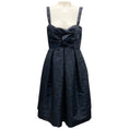 Load image into Gallery viewer, Oscar de la Renta Navy / Black Fall 2007 Silk Taffeta Cocktail Dress
