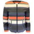 Load image into Gallery viewer, Akris Punto Orange / Ivory / Blue Multi Striped Full Zip Cotton Jacket
