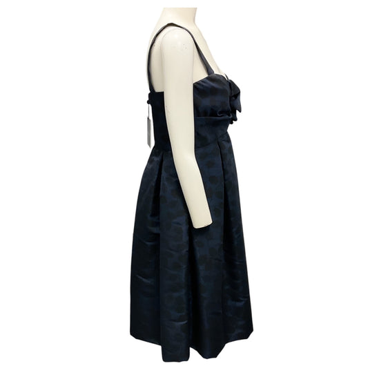 Oscar de la Renta Navy / Black Fall 2007 Silk Taffeta Cocktail Dress