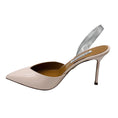 Load image into Gallery viewer, Aquazzura Ivory V Plexi Patent Leather and PVC Slingback Pumps
