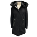 Load image into Gallery viewer, Derek Lam 10 Crosby Black 2019 Fox Fur Trim Down Parka Coat
