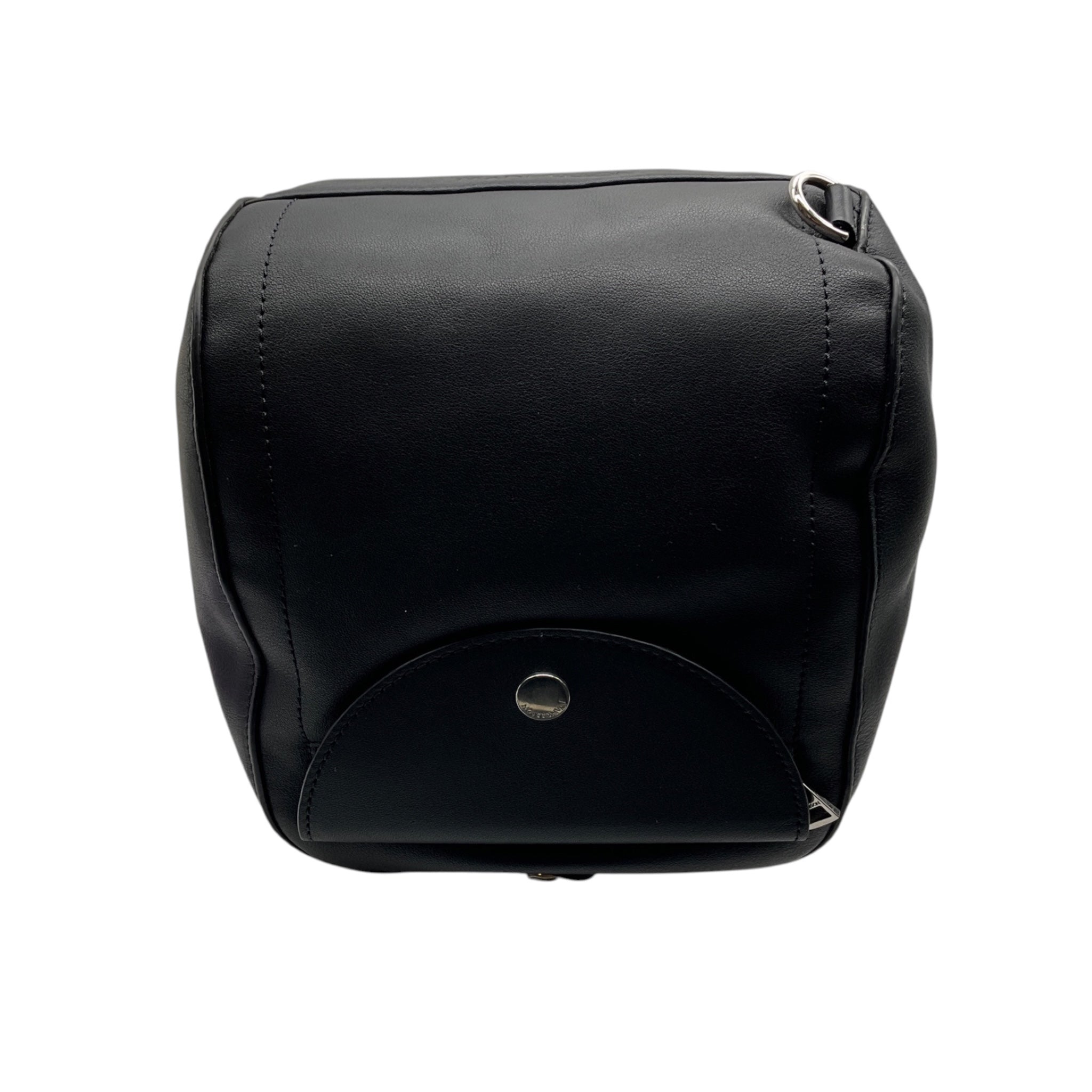 JW Anderson Black Two Way Leather Handbag with Mixed Metal Hardware