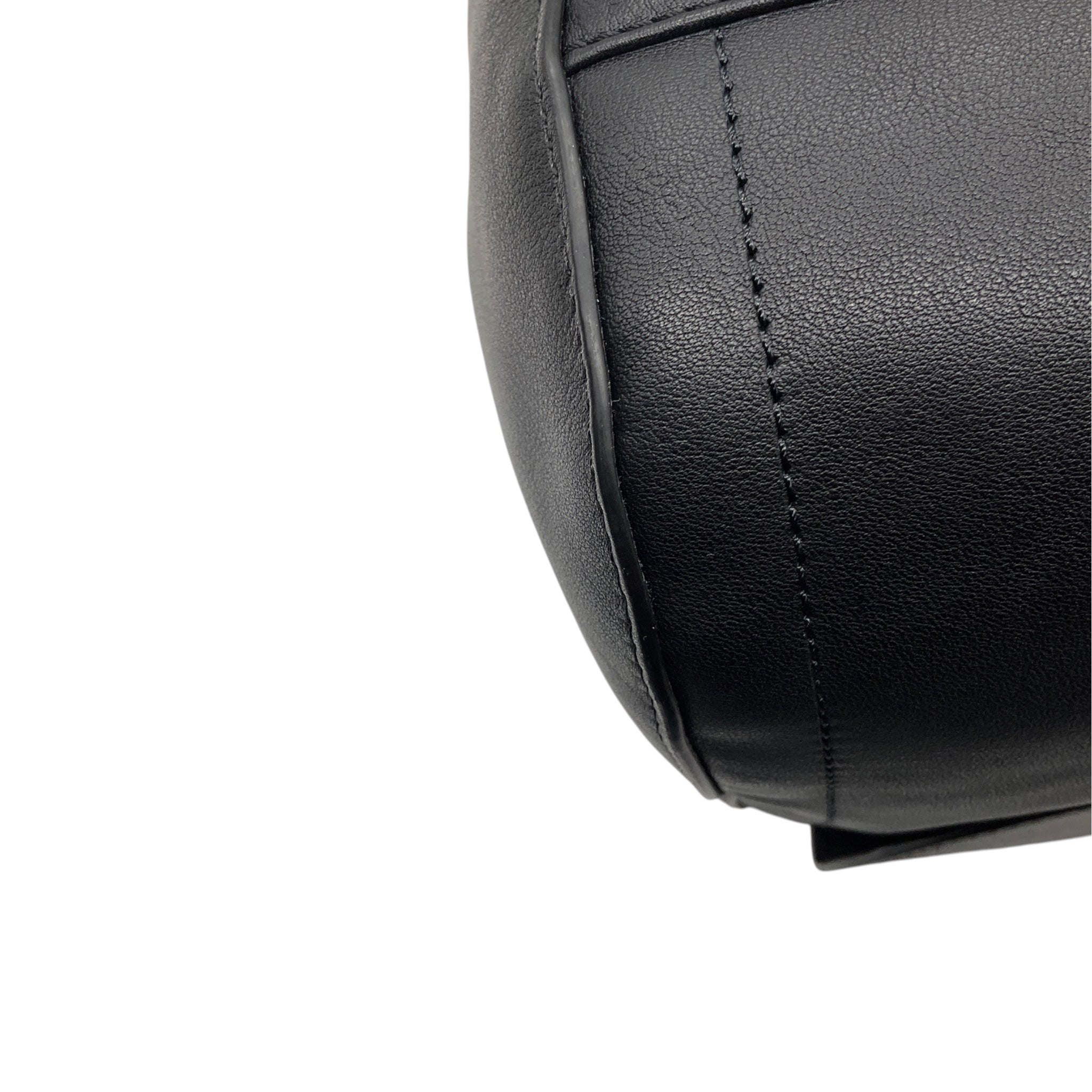 JW Anderson Black Two Way Leather Handbag with Mixed Metal Hardware