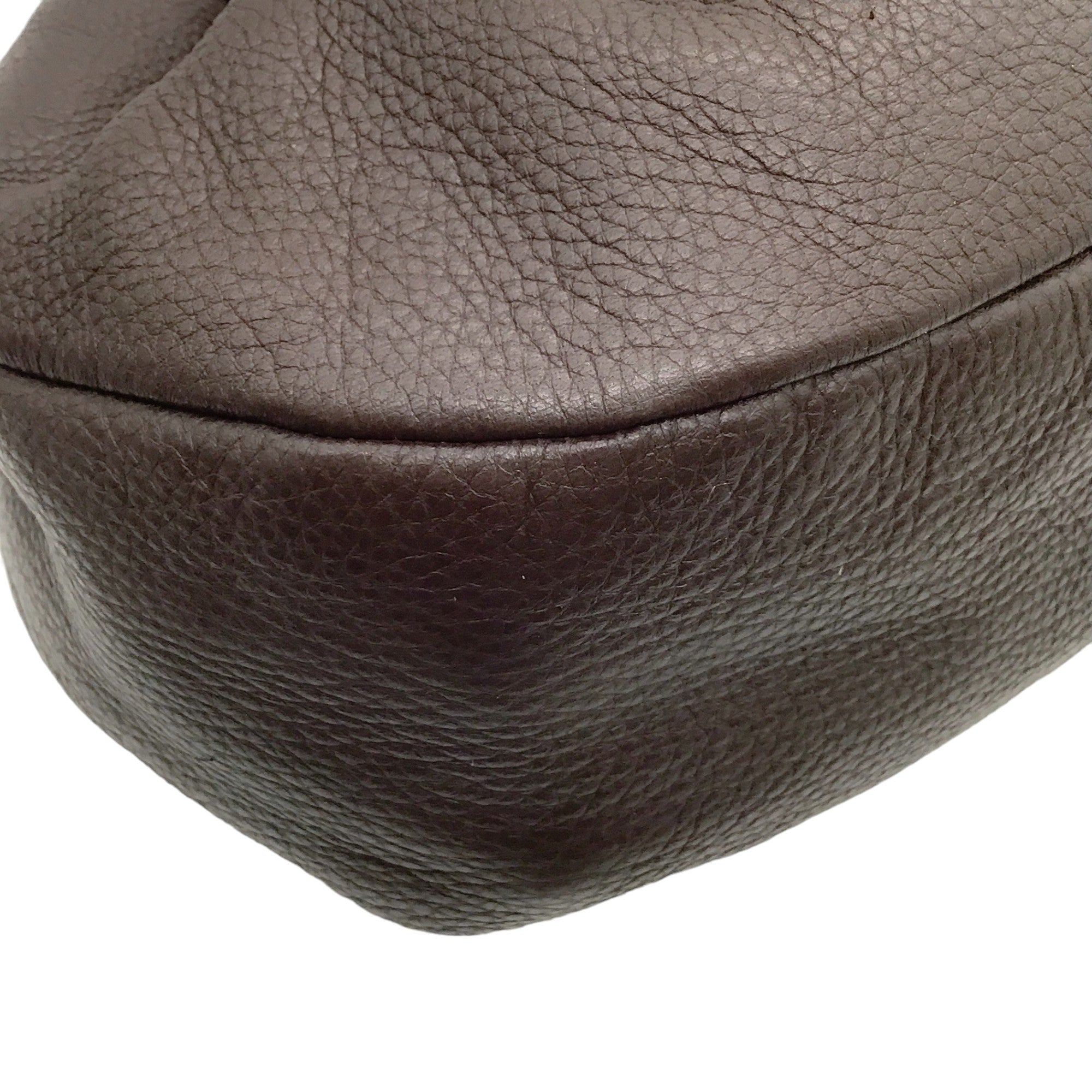 Bottega Veneta Dark Brown Leather Medium Short Woven Handle Satchel