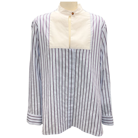 Rosetta Getty Light Blue Striped Tuxedo Shirt