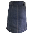 Load image into Gallery viewer, Akris Punto Blue Dark Denim Belted Chambray Skirt
