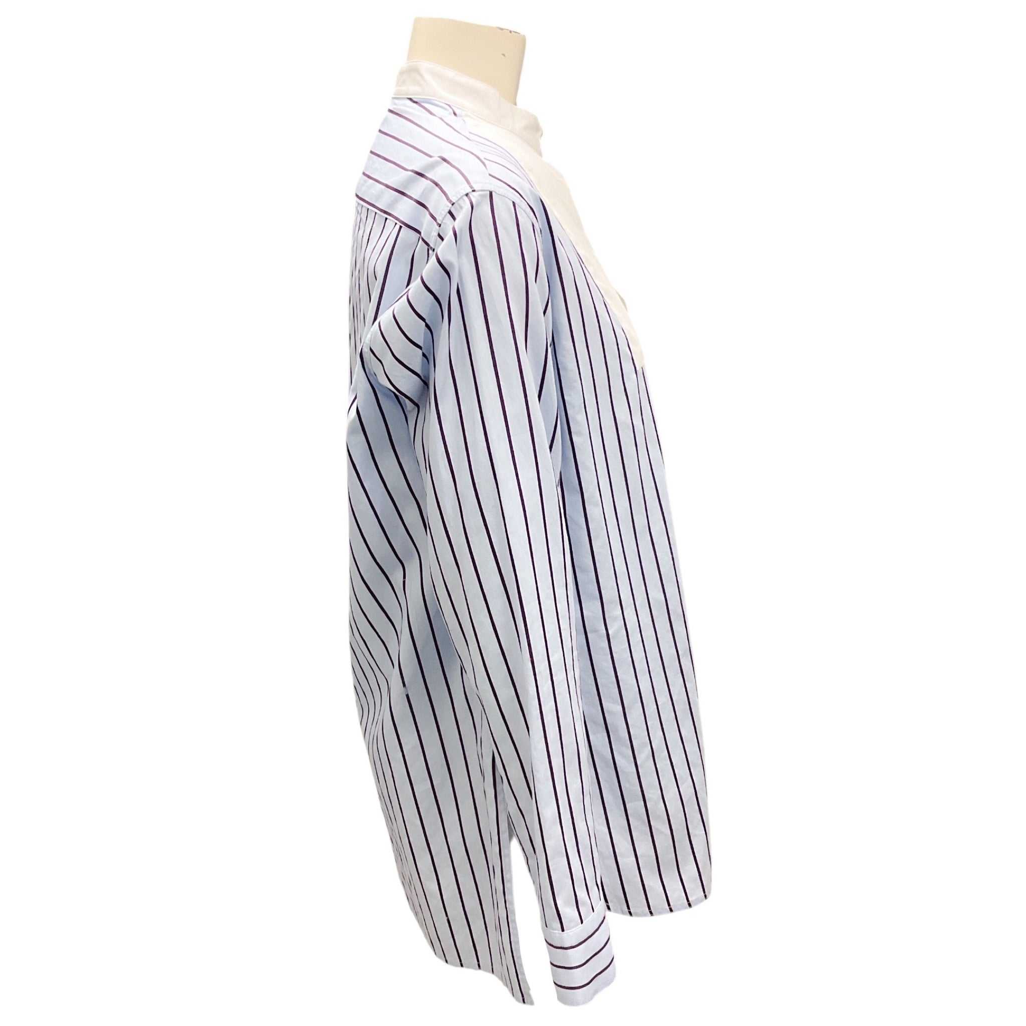 Rosetta Getty Light Blue Striped Tuxedo Shirt