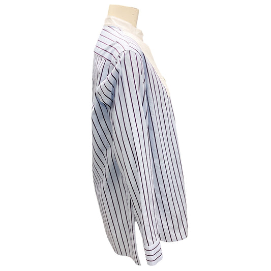 Rosetta Getty Light Blue Striped Tuxedo Shirt
