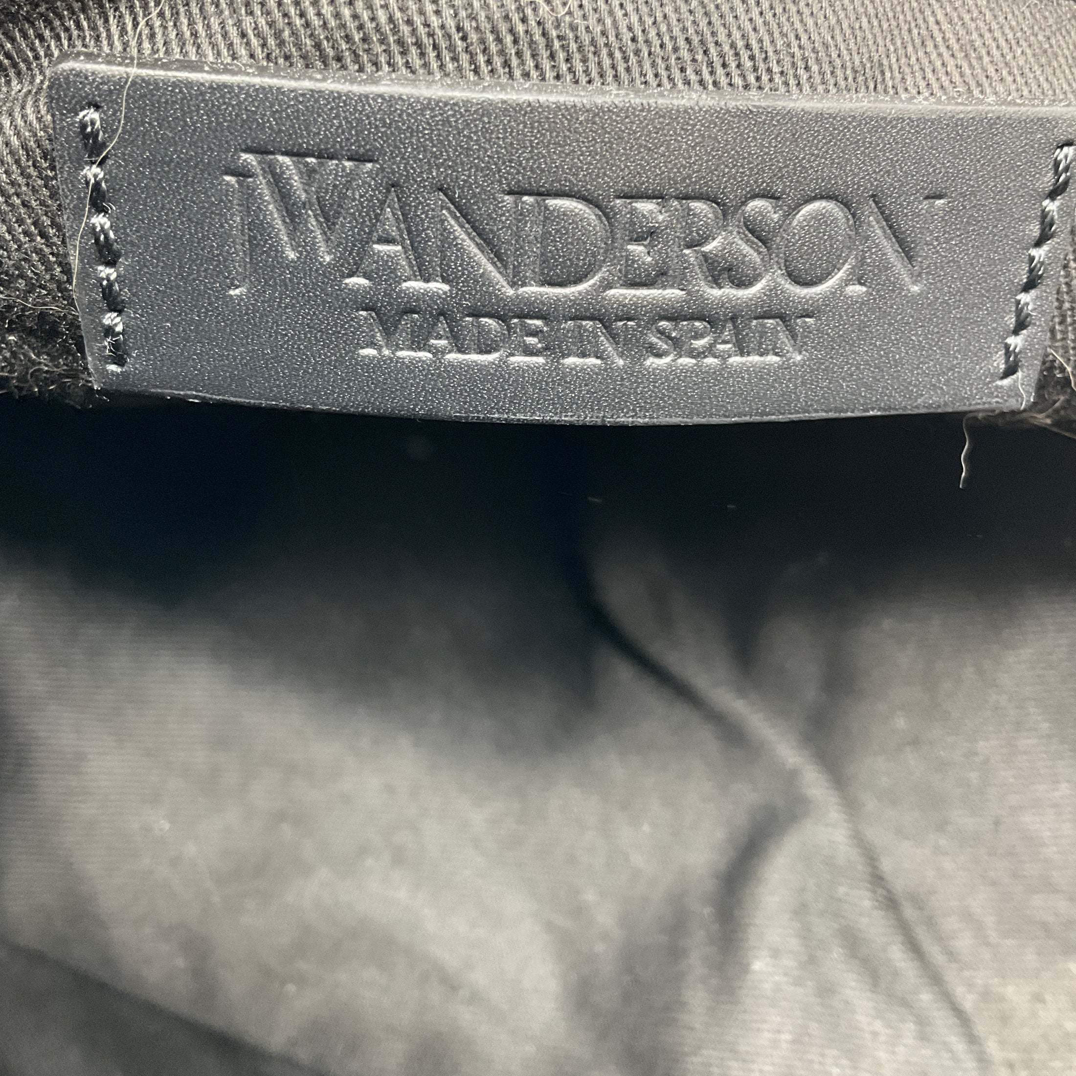 JW Anderson Black Two Way Leather Handbag with Mixed Metal Hardware