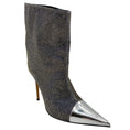 Load image into Gallery viewer, Alexandre Vauthier Silver Metallic Glitter Lurex Ankle Boots
