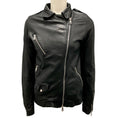 Load image into Gallery viewer, Giorgio Brato Black Crinkled Leather Biker Jacket
