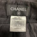 Load image into Gallery viewer, Chanel Black 2009 Shiny Linen Trousers with CC Logo Button

