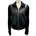 Load image into Gallery viewer, Theory Black Wilmore Bonded Leather Ribbed Jacket
