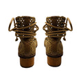 Load image into Gallery viewer, Stella McCartney Tan Woven Lace Up Sandals

