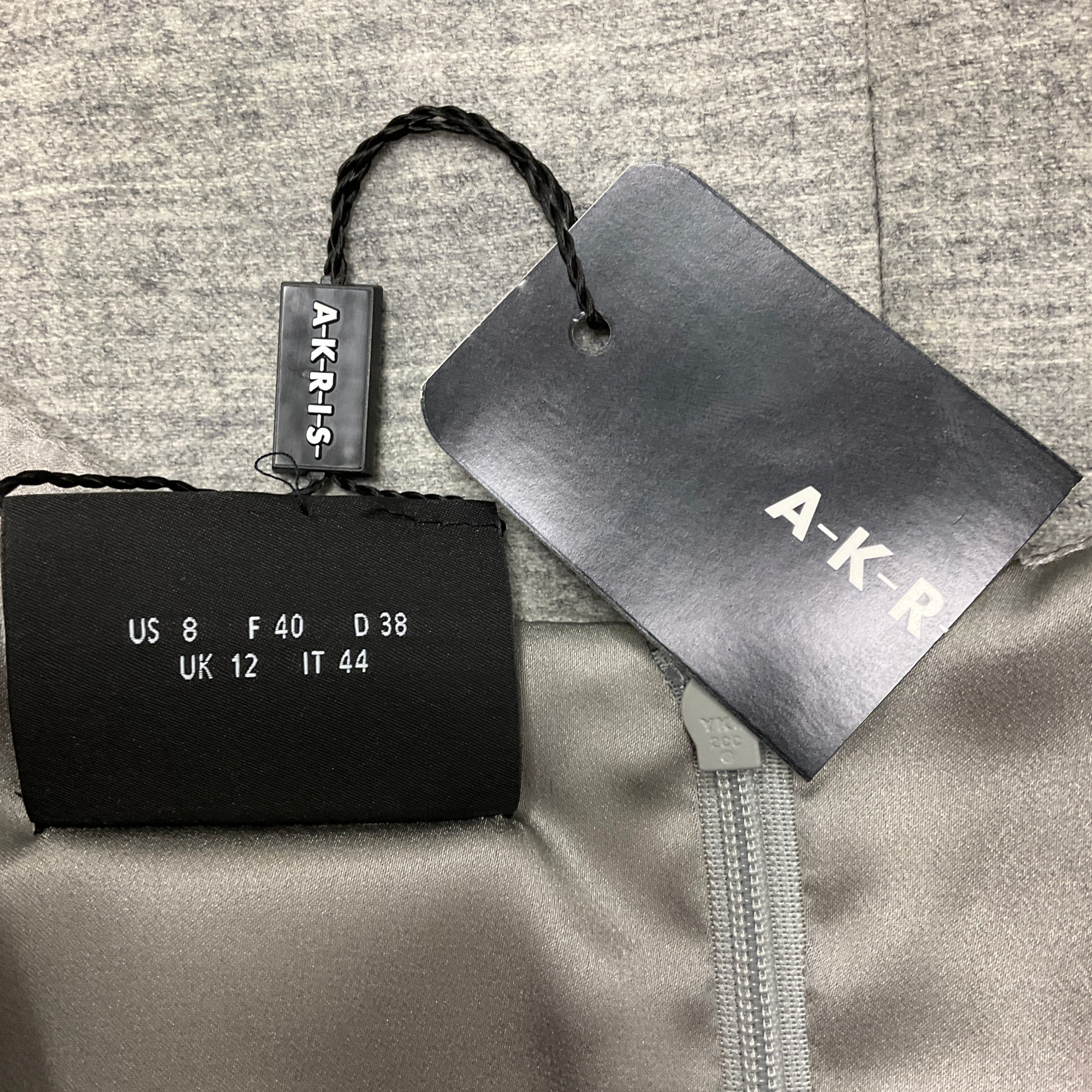 Akris Gravel Grey Sleeveless Wool Sheath Dress