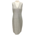 Load image into Gallery viewer, Akris Gravel Grey Sleeveless Wool Sheath Dress
