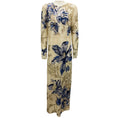 Load image into Gallery viewer, Erdem Beige / Blue Long Sleeved Beaded and Sequined Gown / Formal Dress
