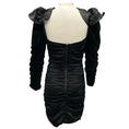 Load image into Gallery viewer, Alice + Olivia Black Katrice Velvet Puff Sleeve Mini Dress
